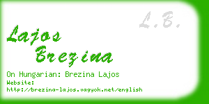 lajos brezina business card